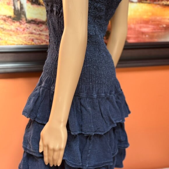 Denim Cotton Natural Halter Summer dress - Picture 4 of 9